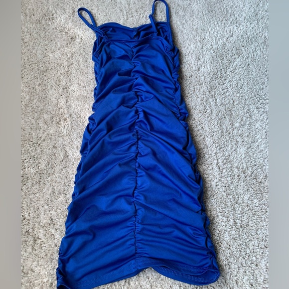 🎆🎇3for$9 girls/teen SHEINpleated spaghetti strap dress. royal blue.Size 10-11. - Picture 3 of 5